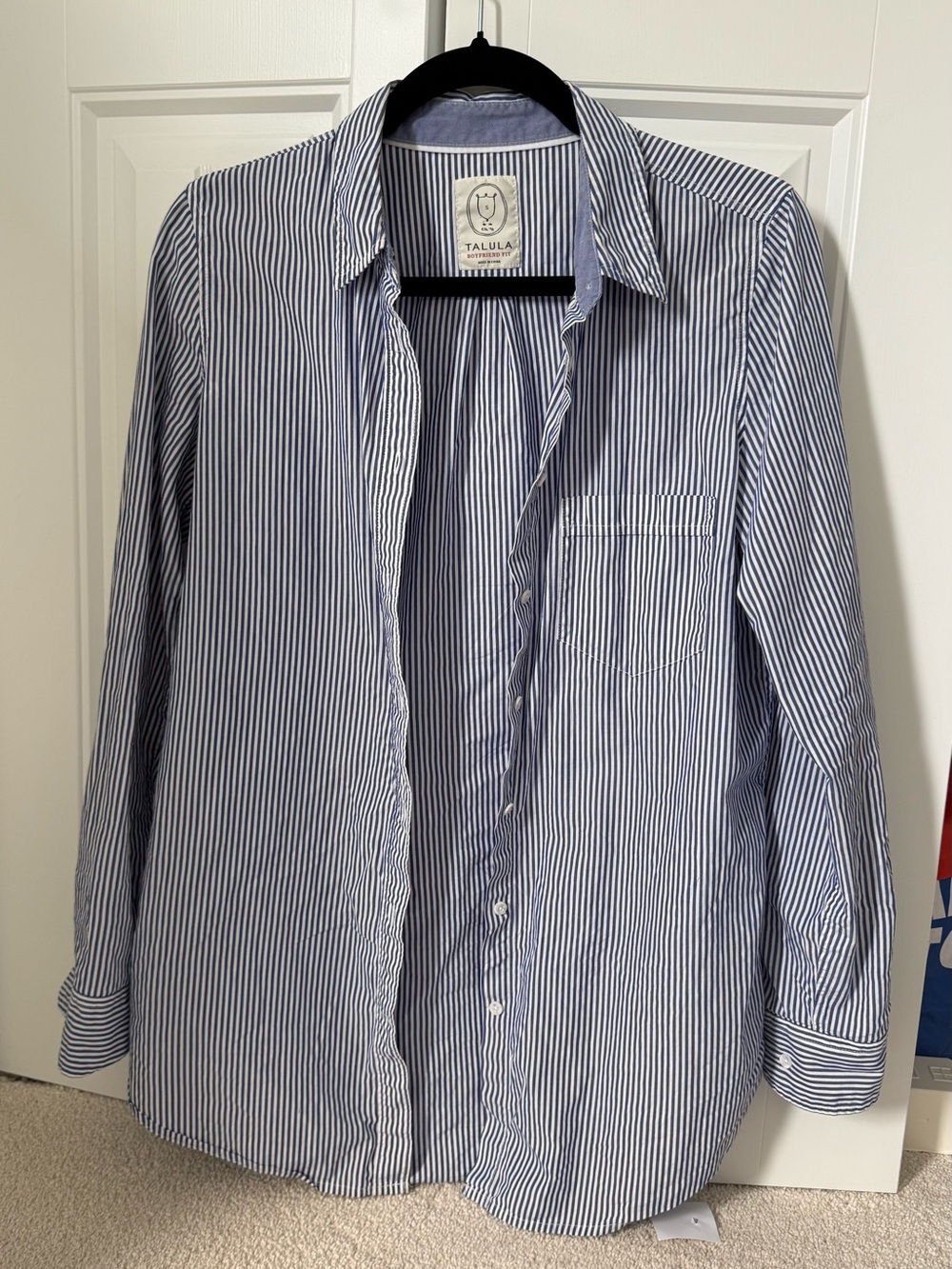 Aritzia Blue Stripe Button-Up Shirt